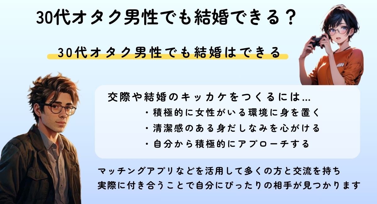 30代オタク男性でも結婚できる？