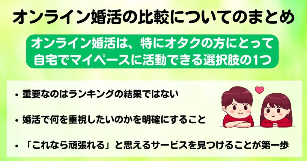 オンライン婚活を比較するポイントを解説おすすめランキングも紹介の画像