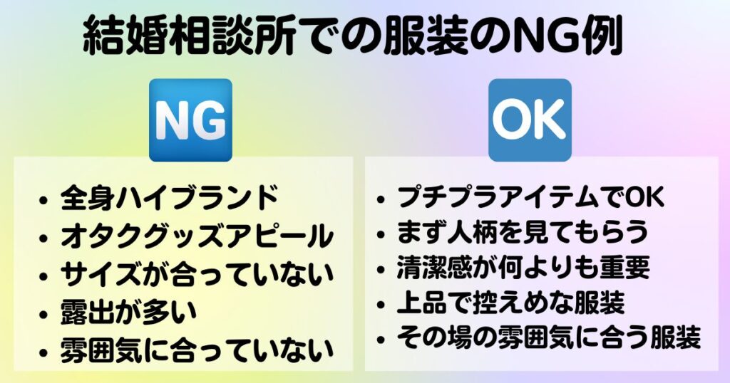 結婚相談所で服装選びが重要なのはなぜNG例や男女別コーデを紹介の画像