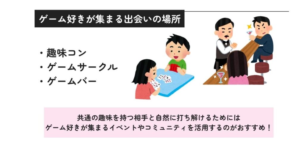 ゲーム好きが集まる出会いの場所の画像